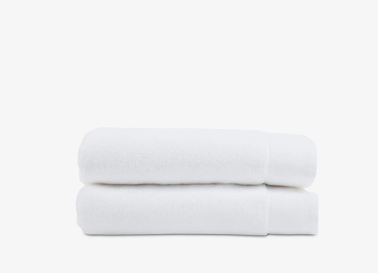 Set of white stacked cotton Envello Bath Towels