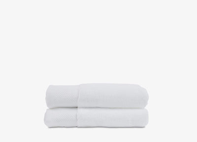 Set of 2 white stack cotton envello Hand Towels